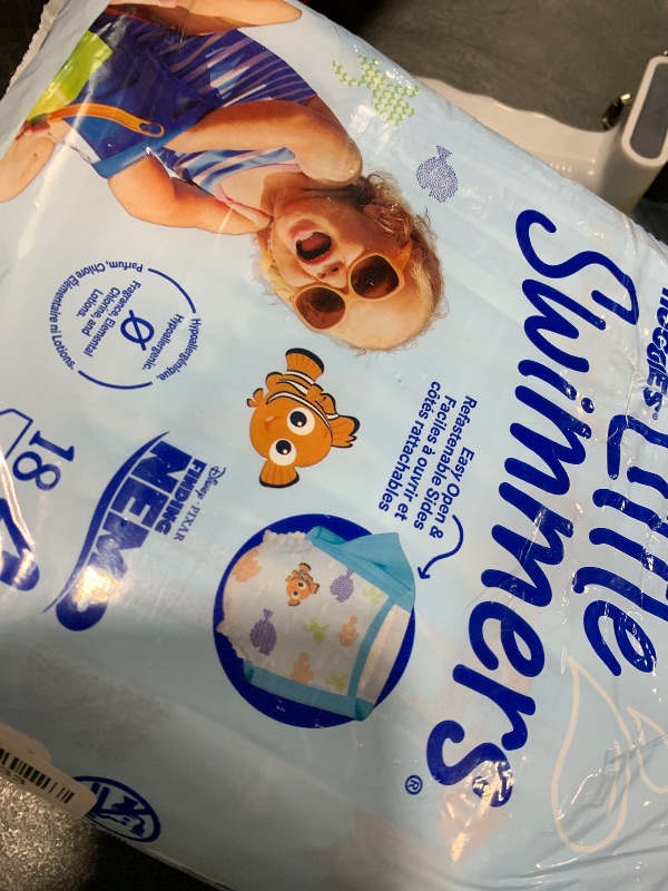 Photo 1 of Huggies Little Swimmers Disposable Swimming Diapers, Size 4 (24-34 lbs), 18 Ct