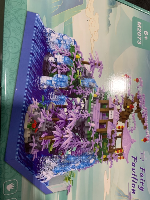 Photo 1 of CAXIMSY Peach Blossom Pond Building Blocks Set,Building Blocks Set Gifts for Adults and Kids, Micro Bricks Cherry Blossom Tree House Kit with LED Light and Display Box?2500+Pieces?