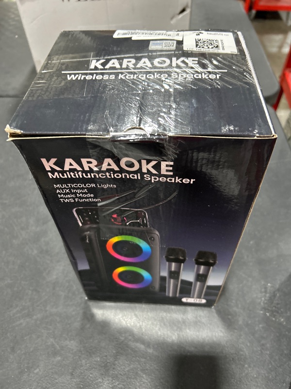 Photo 1 of Karaoke Machine, Portable Bluetooth Speaker, PA Speaker with 2 Wireless Karaoke Microphones, Karaoke Machine for Adults Kids with Upgraded Subwoofer, Support TWS/TF/USB/AUX for Home Party Outdoor