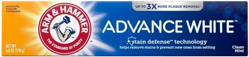 Photo 1 of ARM & HAMMER Advance White Toothpaste, Clean Mint, Extreme Whitening 4.3 oz