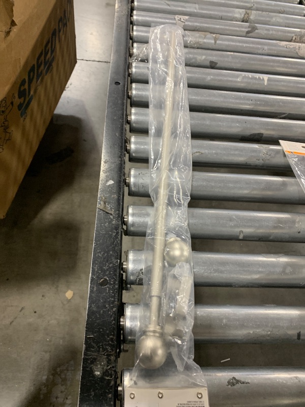 Photo 1 of Kenney Chelsea Ball End Window Curtain Rod, Adjustable Curtain Rod for Windows 28 to 48 Inches, Extendable Curtain Rod Set, Brushed Nickel