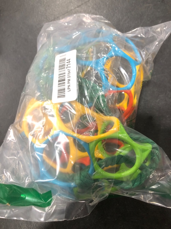 Photo 1 of Besimple 2 Pack Horse Treat Ball Hay Feeder Toy, Goat Feeder Ball Hanging Feeding Toy for Horse Goat Sheep Relieve Stress (Colorful)