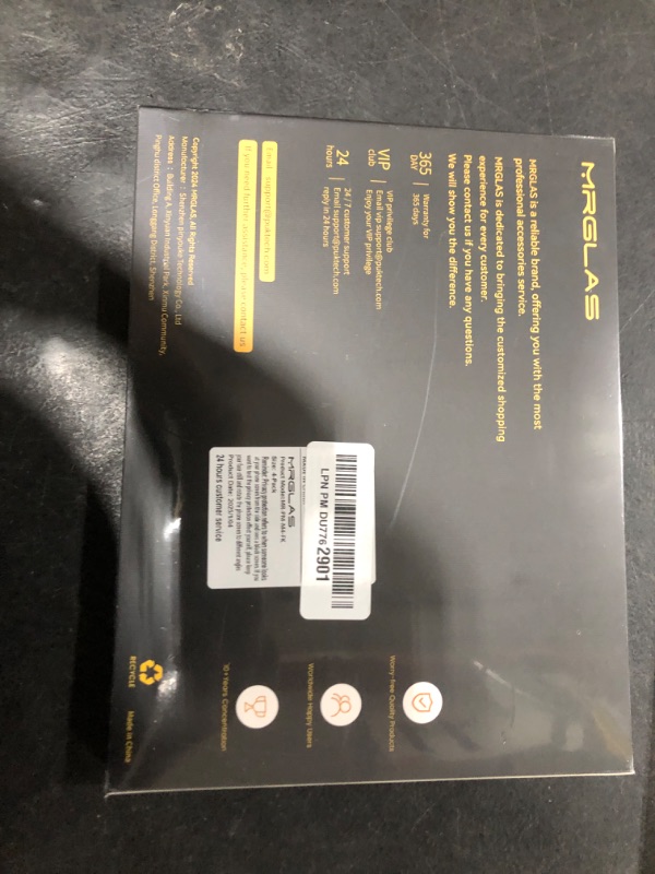 Photo 1 of MRGLAS 4-Pack Privacy Screen Protector for iPhone 16 Pro Max [100% Anti-Spy][9H+ Military-Grade Aerospace Glass][Auto-Alignment Kits] Shatterproof Tempered Glass Film for 16 Pro Max 6.9" Zero-Bubble