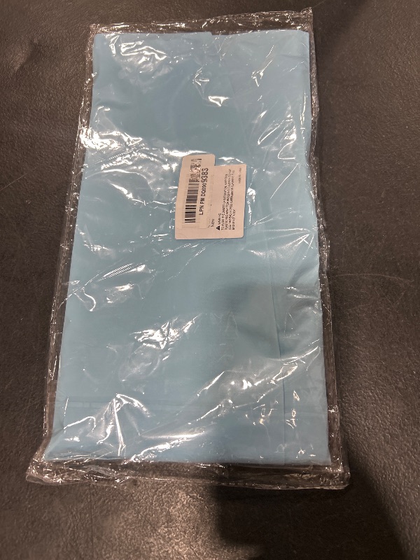 Photo 1 of QIKSION Light Blue Round Tablecloth 2 Pack, 84 Inch Plastic Table Cover Disposable for Parties