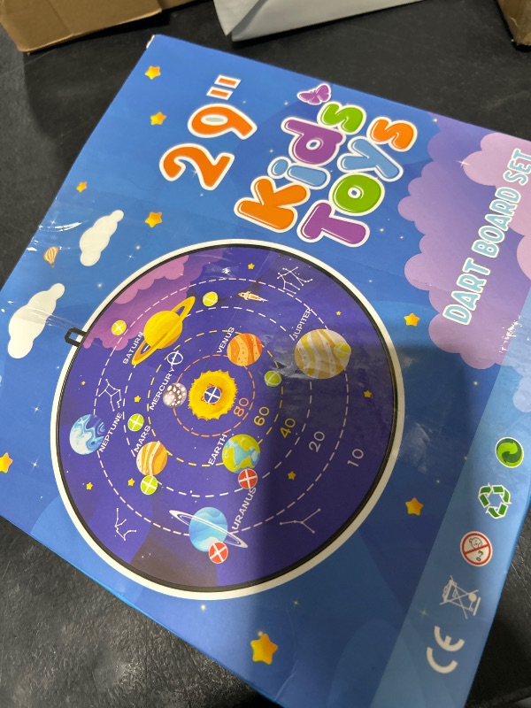 Photo 1 of 29" Large Dart Board for Kids, BooTaa Kids Dart Board with 12 Sticky Balls, Boys Toys, Indoor/Sport Outdoor Fun Party Play Game Toys, Birthday Gifts for 3 4 5 6 7 8 9 10 11 12 Year Old Boys Girls