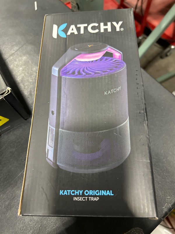 Photo 1 of Katchy Indoor Insect Trap - Catcher & Killer for Mosquitos, Gnats, Moths, Fruit Flies - Non-Zapper Traps for Inside Your Home - Catch Insects Indoors with Suction, Bug Light & Sticky Glue (Black)