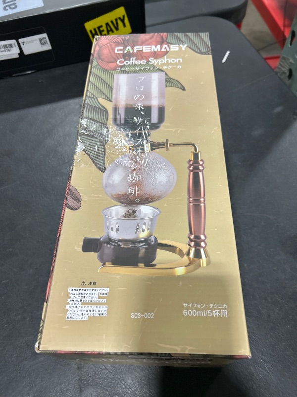 Photo 1 of LUEUR Siphon Coffee Maker, Vacuum Coffee Brewer, Heat-Resistant 5-Cup Glass Siphon Coffee Maker with Reusable Cloth Filter, Hot Tea Maker for Home, Household and Office