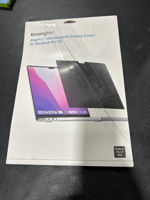 Photo 1 of Kensington MP14 Magnetic MacBook Pro Privacy Screen for 14 inch MacBook Pro (2021-2024, M1, M2, M3, M4, Pro, Max), Removable Laptop Privacy Screen, Anti Glare Blue Light MacBook Mac Screen Protector