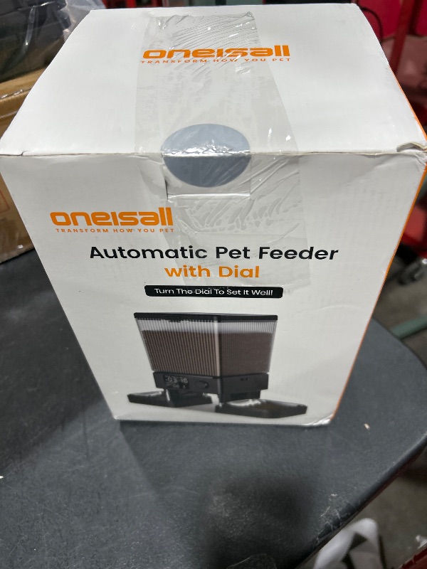 Photo 1 of oneisall Automatic Cat Feeder for 2 Cats, 20 Cups/5L Automatic Cat Food Dispenser for Small Pets Indoor, Timed Cat Feeder for Dry Food