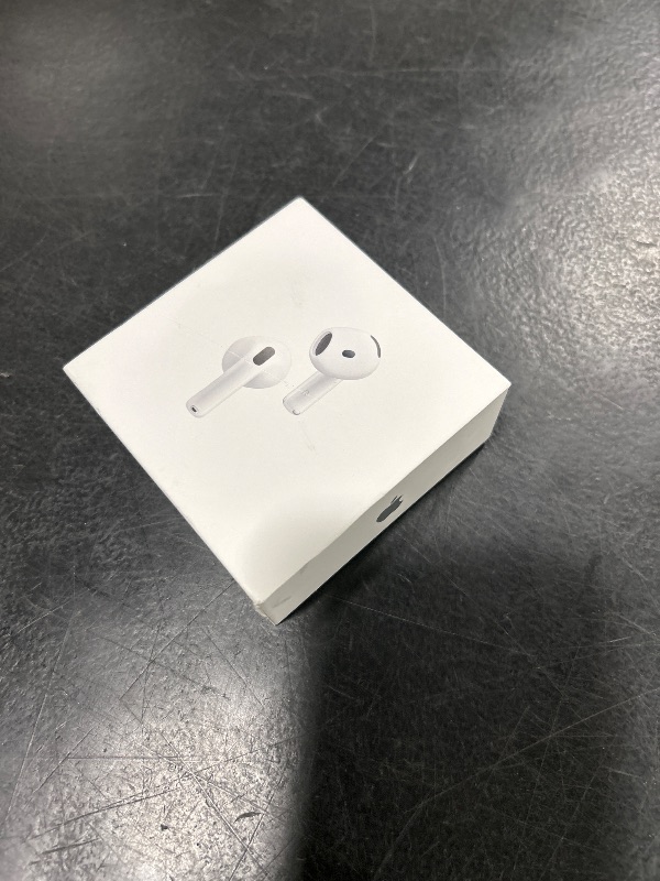Photo 1 of Apple AirPods 4 Wireless Earbuds, Bluetooth Headphones, with Active Noise Cancellation, Adaptive Audio, Transparency Mode, Personalized Spatial Audio, USB-C Charging Case, Wireless Charging, H2 Chip