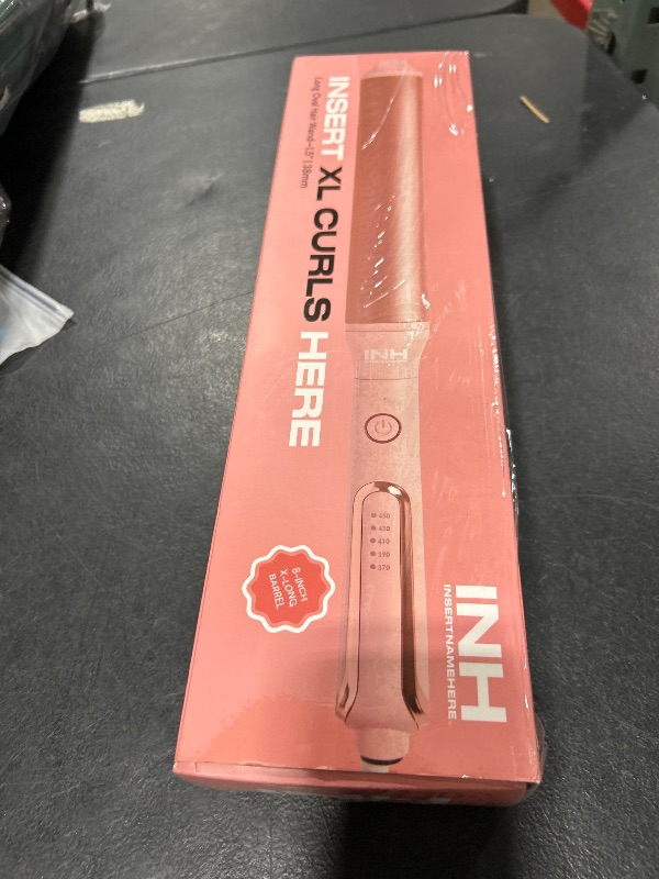 Photo 1 of INH Hair Extra Long Oval Barrel Curling Iron with Tourmaline Ceramic Wand & Ionic Technology for Longer Looser Curls with Z-Formation | Best Hair Clamp Free Wand for Frizz Free Hollywood Blowout