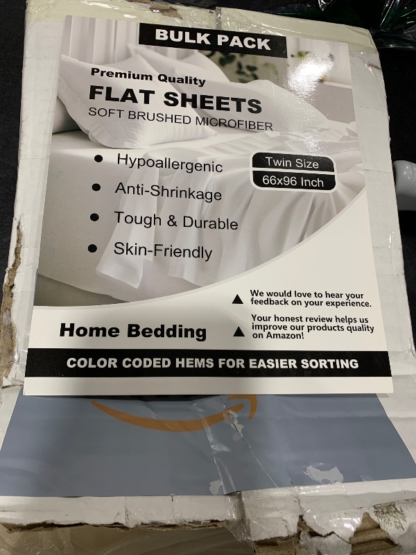 Photo 1 of flat sheets sof brushed microfiber twin size 66x96 inch