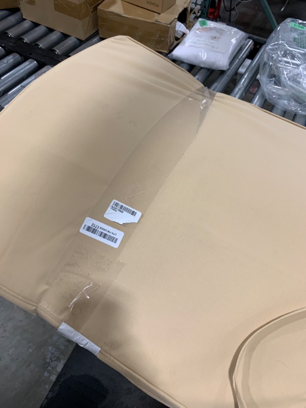 Photo 1 of 24x24 Outdoor Cushions for Patio Furniture, Washable Deep Seat Patio Cushions with Removable Cover, Waterproof Outdoor Cushions with Non-Slip Ties and Handle, Patio Chair Cushions with Back, Khaki