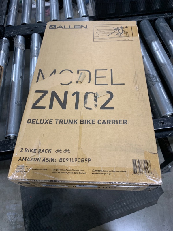 Photo 1 of Allen Sports Deluxe 2-Bike Trunk Mount Rack, Model ZN102, Black