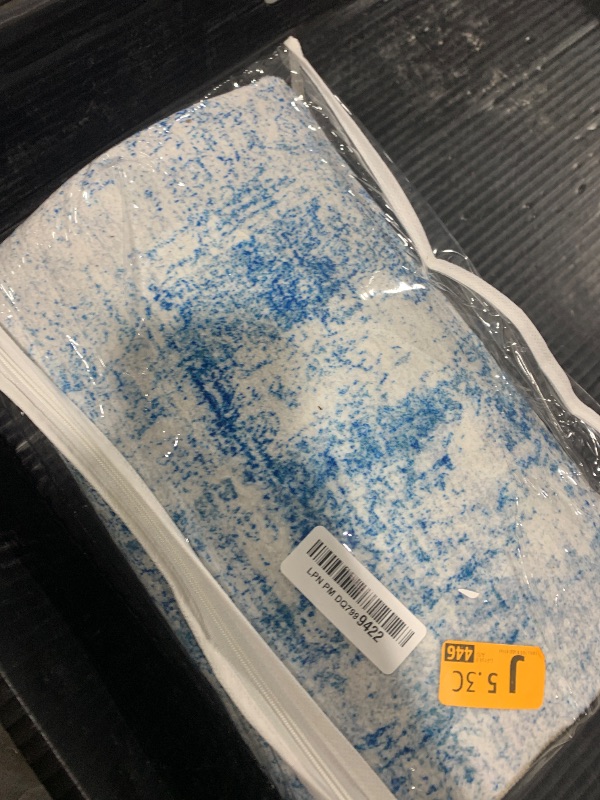Photo 1 of Capslpad 2x6 Blue Abstract Hallway Runner, Ultra Soft Fabric Washable Runner Rug, Non-Slip Rubber Backing, Stain Resistant Low Pile Runners for Hallways, Kitchen, Entryway, Bedroom, Laundry