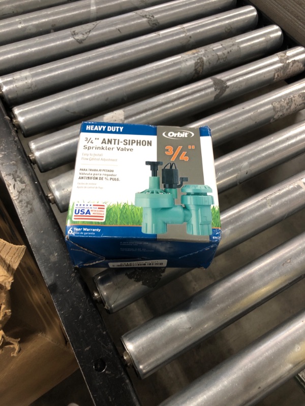 Photo 1 of 1-Pack Orbit 57623 3/4" FPT 100 Series Anti-Siphon Automatic Sprinkler Valve with Flow Control