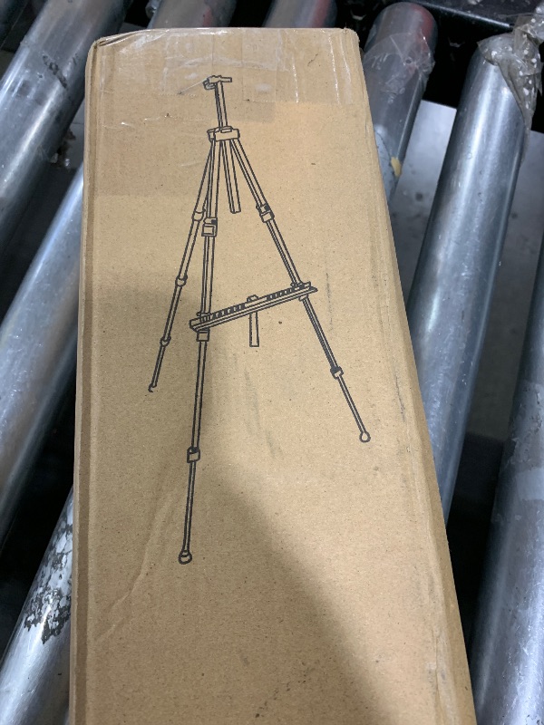 Photo 1 of Art Painting Artist Easel Stand,Display Sign,Aluminum Metal Tripod Adjustable portable Easels for Painting Canvases Height From 17 To 66 Inch,Carry Bag For...