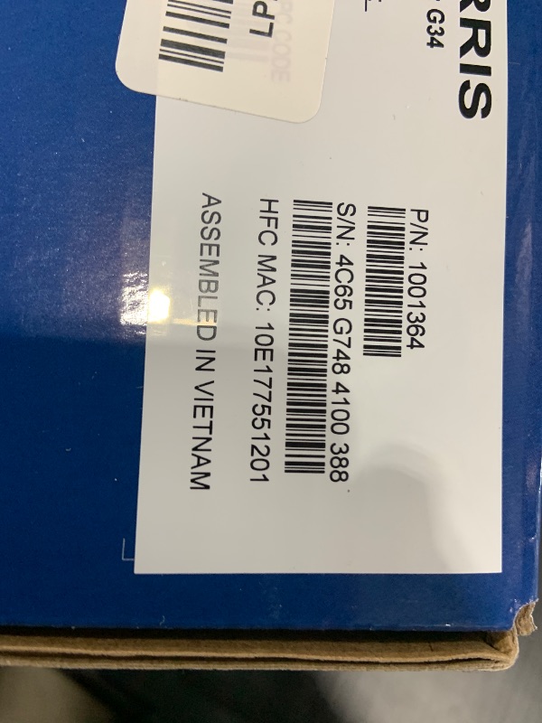 Photo 1 of ARRIS (G34) - Cable Modem Router Combo - Fast DOCSIS 3.1 Gigabit WiFi 6 (AX3000), Approved for Comcast Xfinity, Cox, Spectrum & More, 1 Gbps Max Internet Speeds