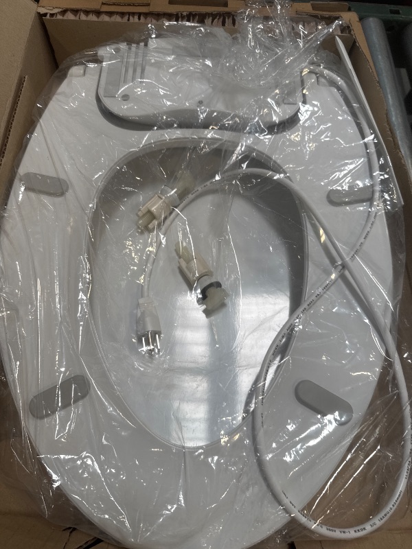 Photo 1 of Brondell L60-EW LumaWarm Heated Toilet Seat with Night Light Three Temperature Settings, Gentle Close Lid, Easy Installation, Built-in Controls, Elongated, White