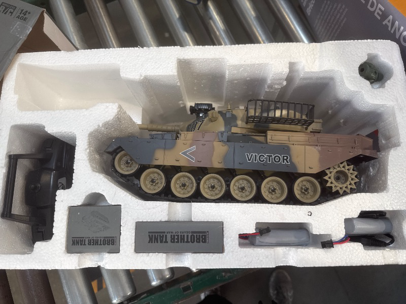 Photo 1 of 1:18 RC Tank, 2.4Ghz US M60 Remote Control Tank Model Toys, Battle Army Toy Tank with Recoil Smoke, Sound and Lights, Military RC Vehicle for Adults and Kids That Shoots BBS and Water Bombs
