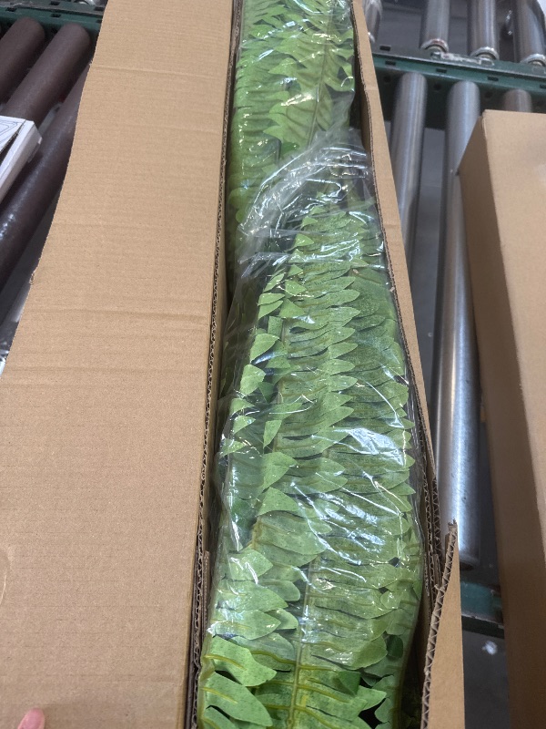 Photo 1 of 45" Fake Ferns, Realistic Large Artificial Bush Plants, 2 Artificial Boston Ferns with 59 Fronds for Outdoors Planter Indoor Home Garden Porch Decor
