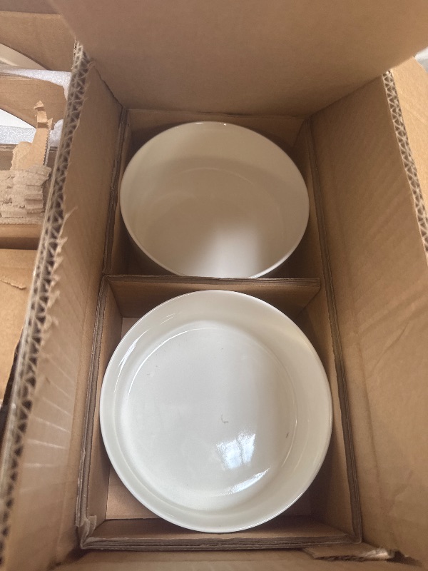 Photo 1 of MALACASA 24 Pieces Porcelain Dinnerware Set, Modern White Dish Set for 6, Premium Serving Plates and Bowls Sets, Chip and Scratch Resistant Dishware Sets Kitchen Dishes Dining Ware Set, Series LEAH
