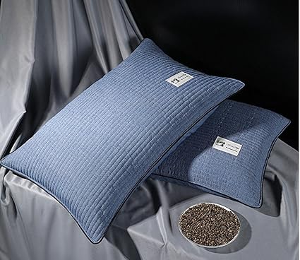 Photo 1 of Buckwheat Pillow with Pillowcase, Adjustable Pillow , Buckwheat Neck Pillow for Side Back Sleepers, Buckwheat Pillows for Sleeping with Firm Support