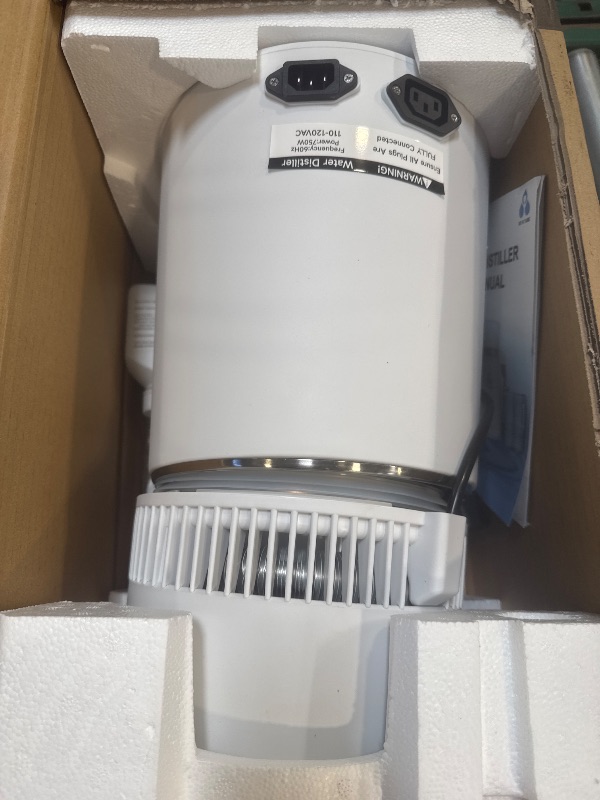 Photo 1 of DC HOUSE 1 Gallon Water Distiller Machine, 750W 4L Pure Distilled Water Maker Machine for Home Countertop Table Desktop, Drinking Purifier for Home Kitchen CPAP Hmidifiers with Pastic Container
