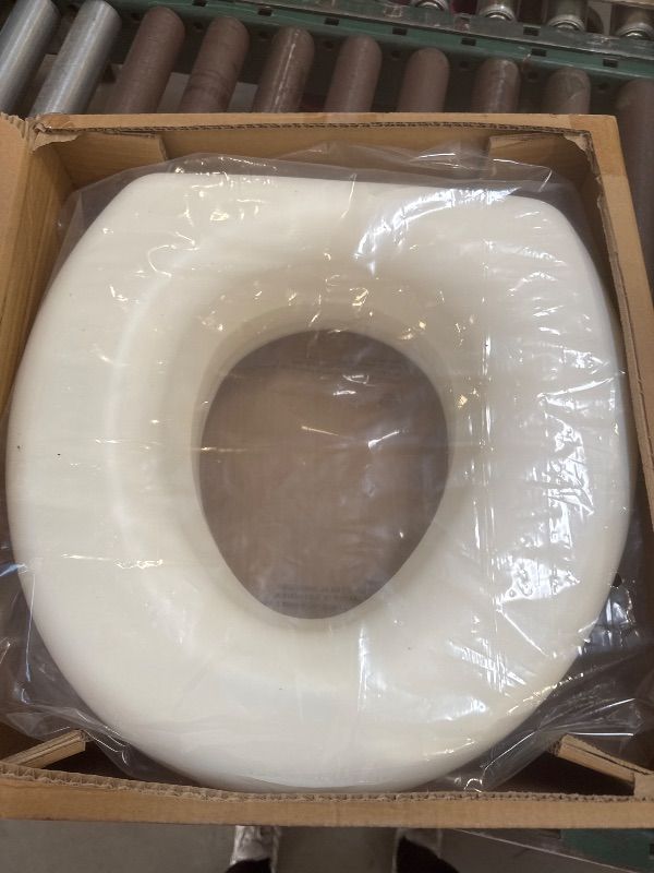 Photo 1 of HealthSmart Enhanced Comfort 5" Raised (Round) Toilet Seat Riser 5 Slip Resistant Pads FSA/HSA Eligible Toilet Seat Risers for Seniors Padded Toilet Seat Elevation 15.7 x 15.2 x 6.1
