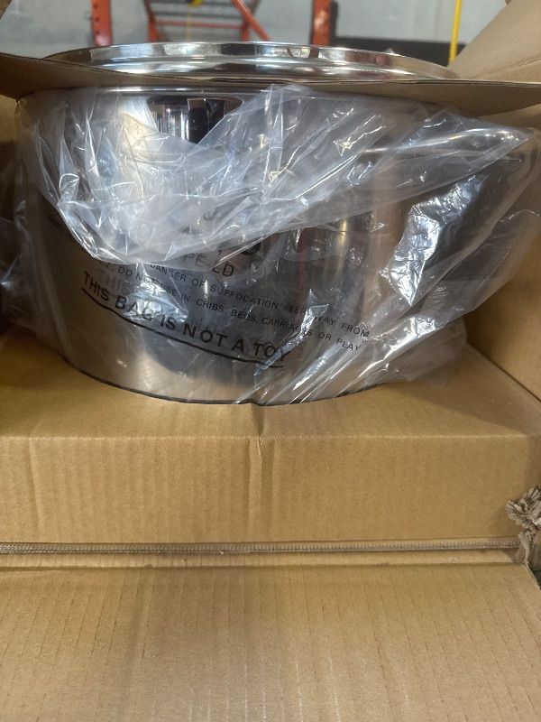 Photo 1 of Bakken-Swiss Deluxe 14-Quart Stainless Steel Stockpot w/Tempered Glass See-Through Lid - Simmering Delicious Soups Stews & Induction Cooking - Exceptional Heat Distribution - Heavy-Duty & Food-Grade