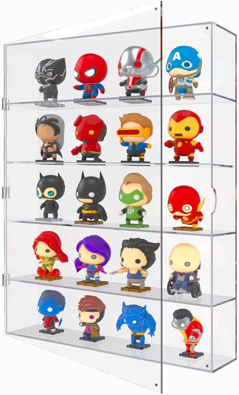 Photo 1 of SVENJBB Acrylic Display Case Compatible with Funko POP! 4 Inch Figurines, Dustproof Display Cabinet Box for Figures and Collecibles, 5 Tiers
