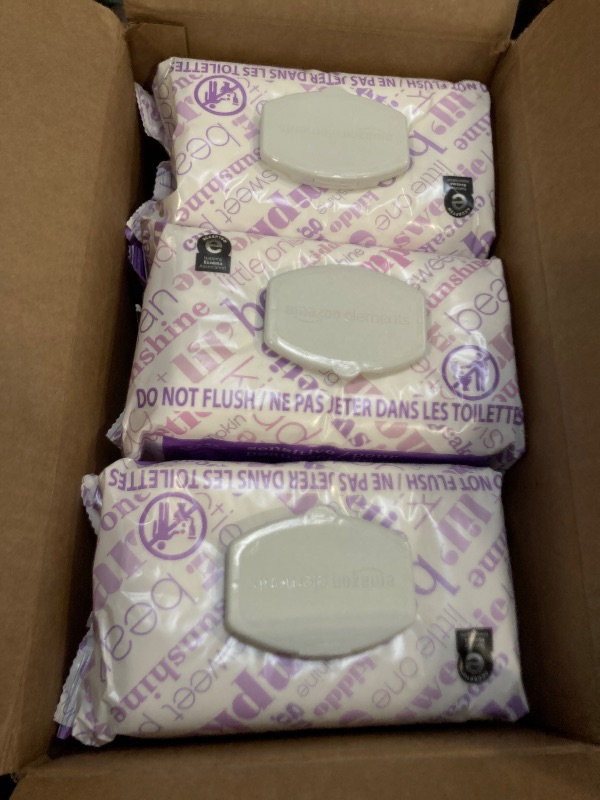 Photo 1 of Amazon Elements Baby Wipes, Sensitive, 810 Count, Flip-Top Packs, Pack of 9 exp- 12/2026