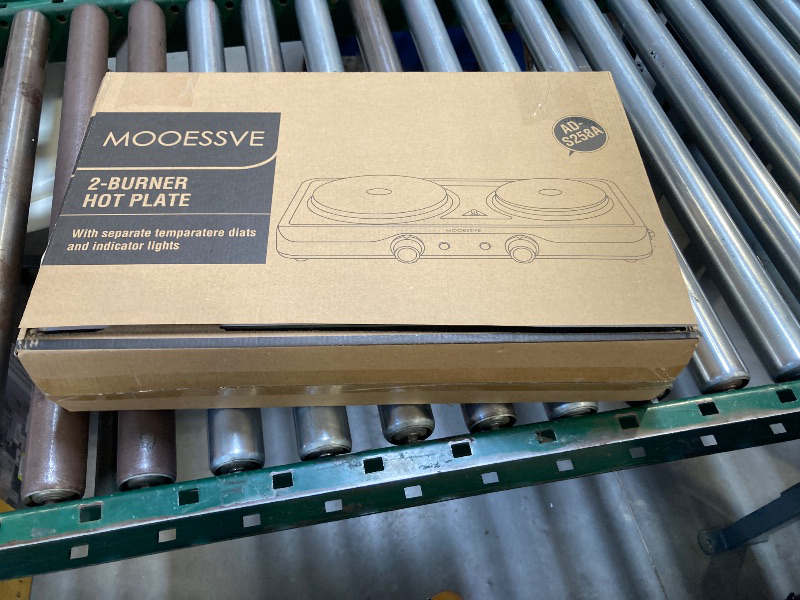 Photo 1 of 1800W Electric Hot Plate for Cooking, Double Burner with 7.2"&6.1" Aluminum Heating Plate, Portable Cooking Stove, Adjustable Temperature Controls, Easy to Clean, Compatible for All Cookwares