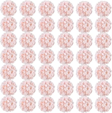 Photo 1 of Auihiay 64pcs Hydrangea Artificial Flowers, Silk Hydrangea Heads with Stems, Pink Hydrangea Flowers for DIY Wedding Centerpiece Baby Shower Home Party Decor (Pink)