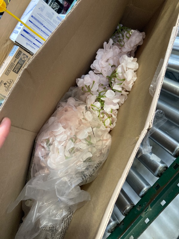 Photo 1 of Auihiay 64pcs Hydrangea Artificial Flowers, Silk Hydrangea Heads with Stems, Pink Hydrangea Flowers for DIY Wedding Centerpiece Baby Shower Home Party Decor (Pink)