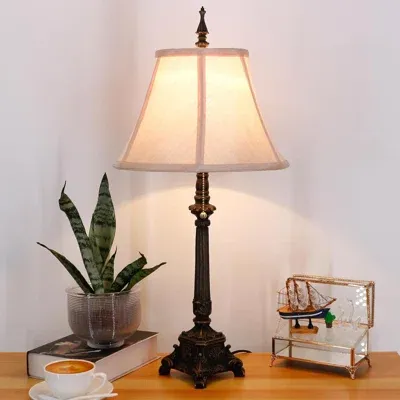 Photo 1 of Antique Resin Farmhouse Table Lamp