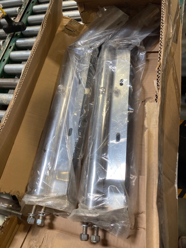 Photo 1 of angled mud flap hanger bracket for semi-trucks 2 pcs  1-1/8" Bolt Spacing 30.27" L 