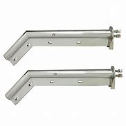 Photo 1 of angled mud flap hanger bracket for semi-trucks 2 pcs  1-1/8" Bolt Spacing 30.27" L 