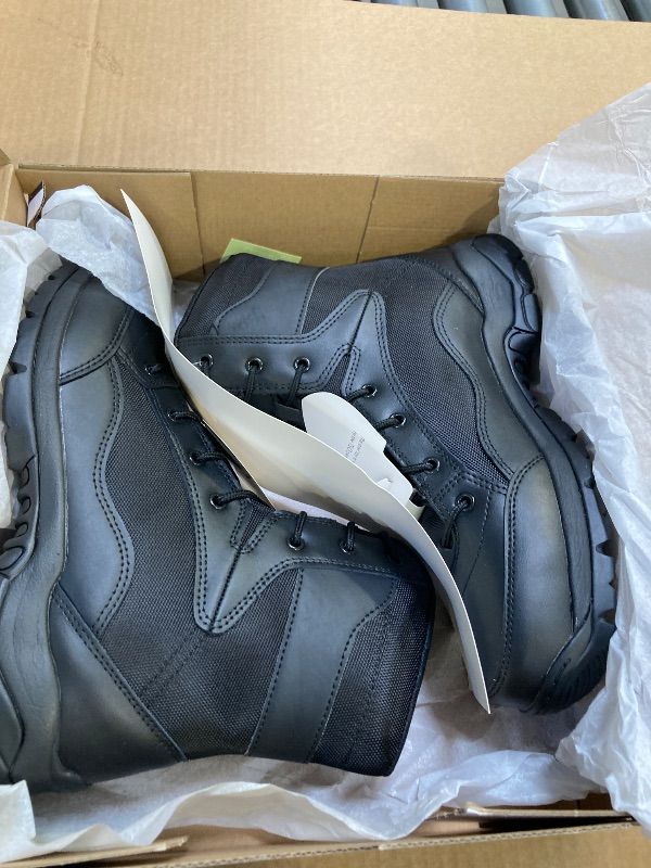 Photo 1 of Interceptor Men's Force Tactical Steel Toe Work Boots, Black Leather size 14