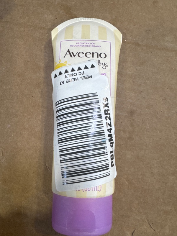 Photo 1 of Aveeno Baby Continuous Protection Zinc Oxide Mineral Sunscreen Lotion for Sensitive Skin, Broad Spectrum SPF 50, Tear-Free, Sweat- & Water-Resistant, Paraben-Free, Travel-Size, 3 fl. oz