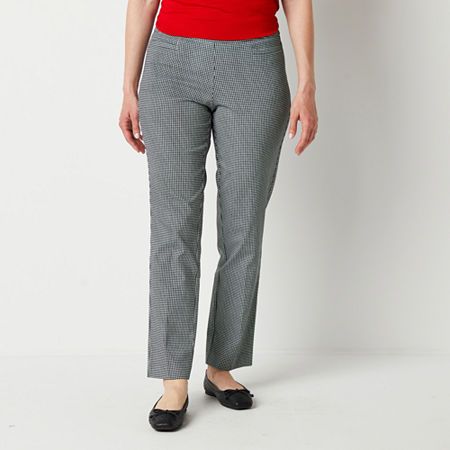 Photo 1 of Liz Claiborne Lisa Straight Fit Straight Trouser, 12 Petite, Black
