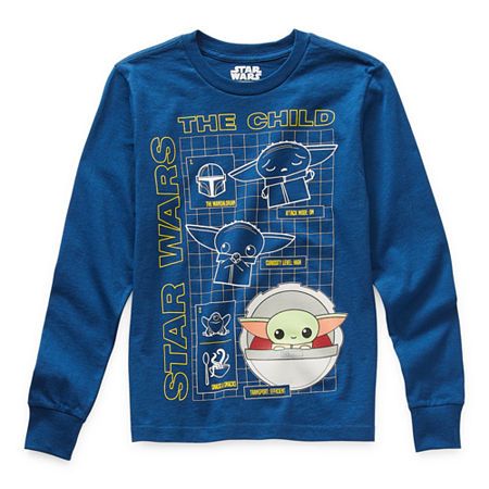 Photo 1 of Disney Collection Little & Big Boys Crew Neck Long Sleeve Star Wars Graphic T-Shirt xs(4)