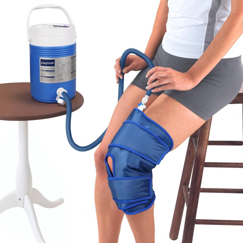 Photo 1 of Cryo Cuff Cold Therapy Kit for Knee - Ice Water Cooler Cryotherapy Pack for Pain Relief After Surgery, Rehab and Sports Injuries (No Pump)
