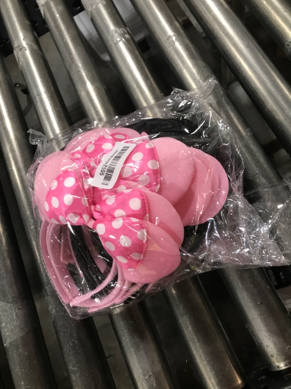 Photo 1 of NEWTGAN 20 PCS Mouse Ears Headbands for Birthday Party Theme Park Costume Play Celebration for Boys and Girls (black,pink) (pink black)