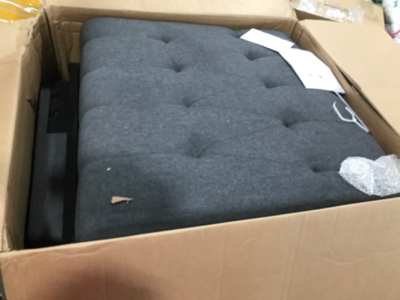 Photo 1 of Yaheetech Sleeper Sofa Bed Convertible Sofa Chair Bed Pull Out Sofa Bed with Adjustable Backrest & USB and Type C Charging Ports for Living Room Office Bedroom Apartment, Dark Gray