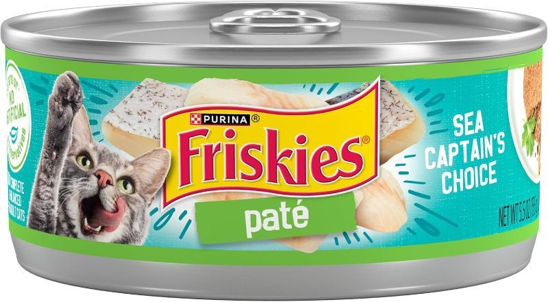 Photo 1 of Purina Friskies Wet Cat Food Pate, Sea Captain's Choice - (Pack of 24) 5.5 oz. Cans
