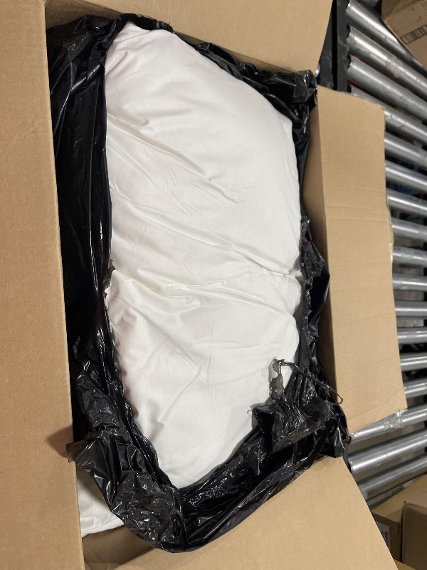 Photo 1 of Serta Goose Feather Down Fiber Cotton Comforter Queen Size - 100% Cotton Duvet Insert - Hotel Luxury Hypoallergenic Bedding Comforter All Season Medium Warmth 90 x 90 Inch White