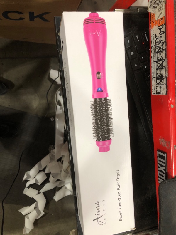 Photo 1 of Aima Beauty One Step Hair Dryer & Volumizing Hot Air Brush, Ceramic Straightener Brush, Curler & Hot Comb 4 in 1 Salon Ionic Hair Brush, Rose Pink