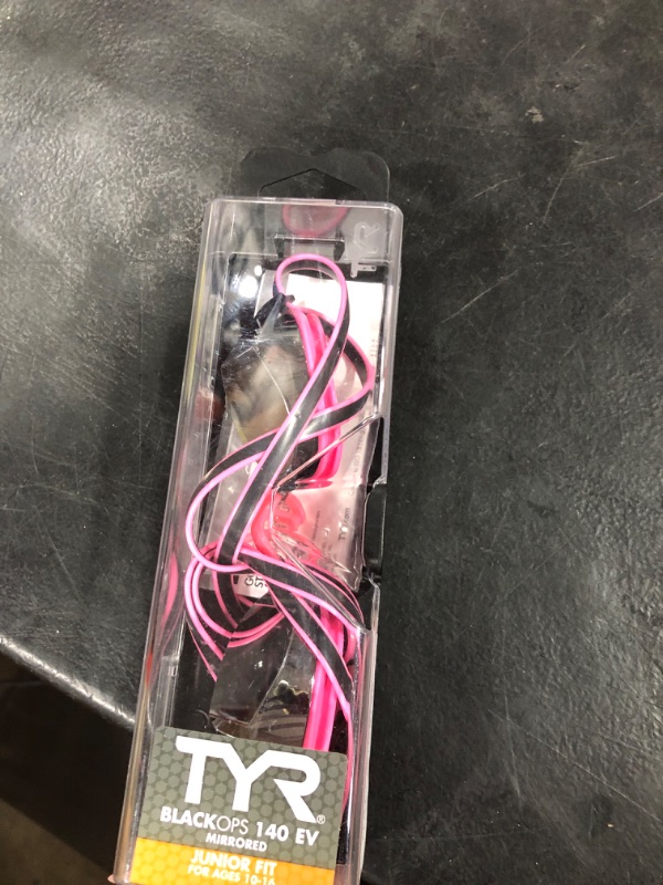 Photo 1 of TYR Blackops 140 EV Racing Mirrored Goggles Junior Fit, Silver/Pink/Black