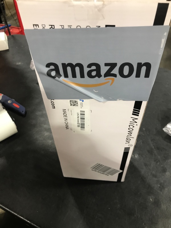 Photo 1 of Micomlan Led Desk Lamp for Home Office, White Architect Desk Lamp with Clamp for Crafting, 24W Bright Rotatable Led Table Light Stepless Dimming Tempering Wide Computer Light with Atmosphere Lighting